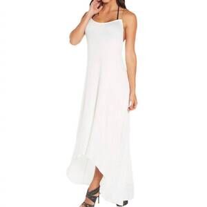 NEW ELIF corbel cross back maxi dress in ivory